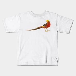 Golden Pheasant Digital Painting Kids T-Shirt